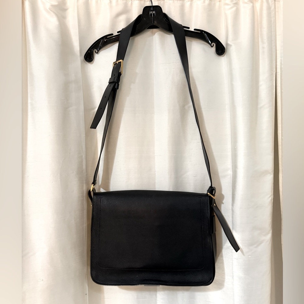 Tom Ford Black Leather Messenger Bag NWOT
